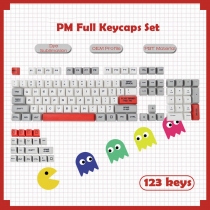 104+19 Pacman PBT Dye-subbed Keycaps OEM Profile Compatible with Mechanical Keyboard GK61 64 68 87 104 108